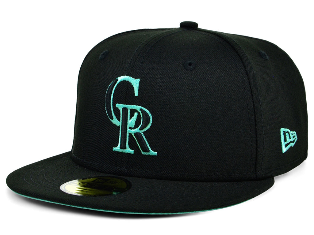 New Era x Lids HD Colorado Rockies Black/Mint 2022 59FIFTY Fitted Cap