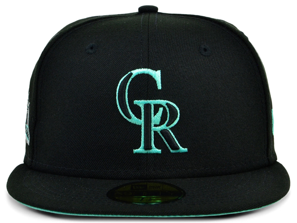 New Era x Lids HD Colorado Rockies Black/Mint 2022 59FIFTY Fitted Cap