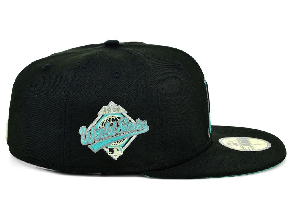 New Era x Lids HD Florida Marlins Black/Mint 2022 59FIFTY Fitted Cap