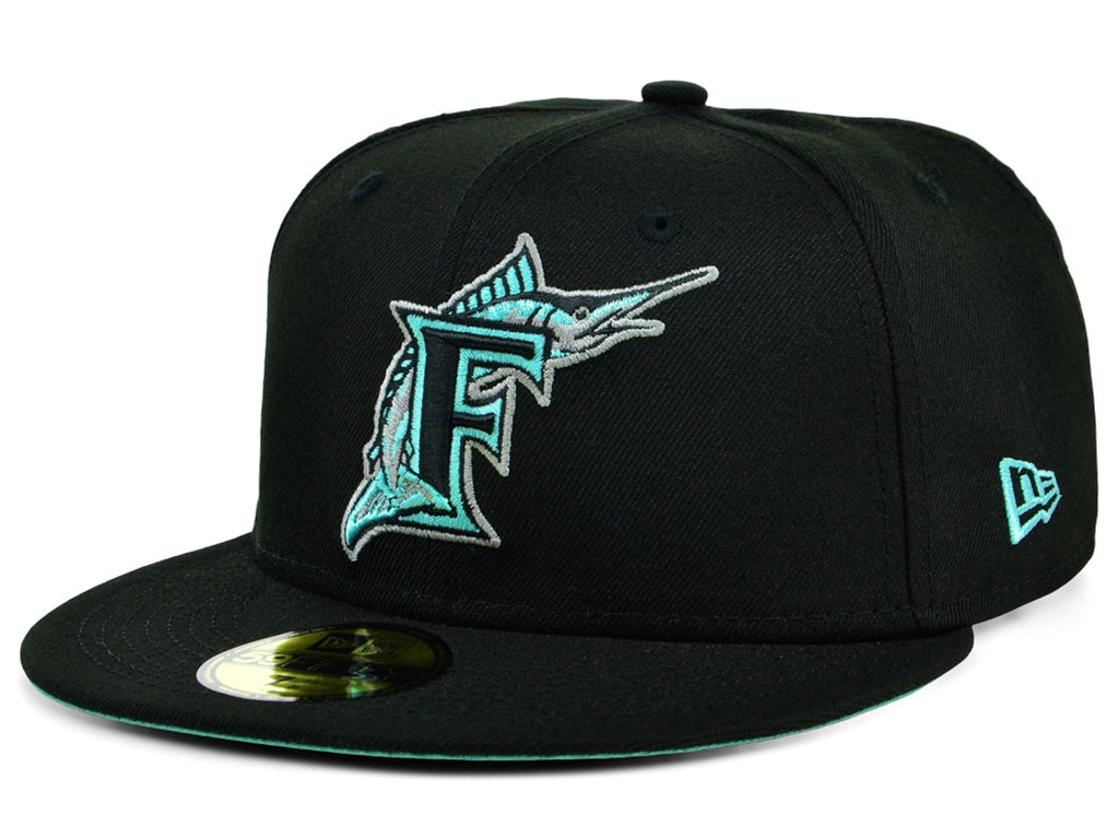 New Era x Lids HD Florida Marlins Black/Mint 2022 59FIFTY Fitted Cap