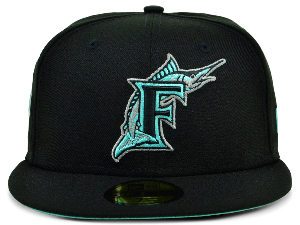 New Era x Lids HD Florida Marlins Black/Mint 2022 59FIFTY Fitted Cap