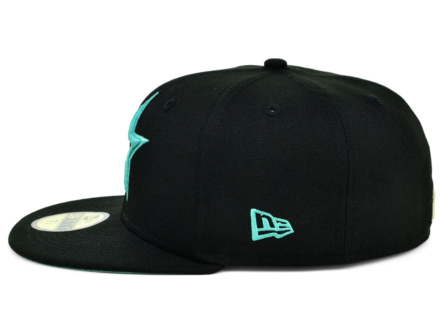 New Era 59FIFTY Building Blocks Houston Astros 50th Anniversary Patch Hat - Mint, Black Mint/Black / 7