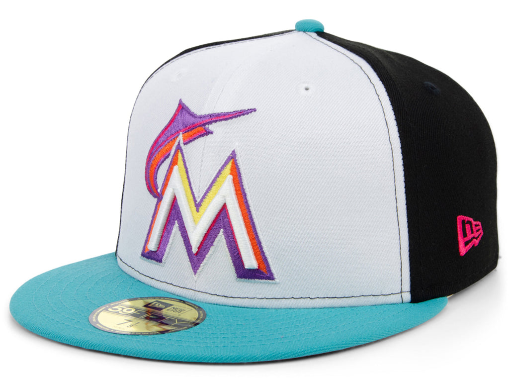 New Era x Lids HD  Miami Marlins Sugar Skull Pinwheel 2022 59FIFTY Fitted Cap