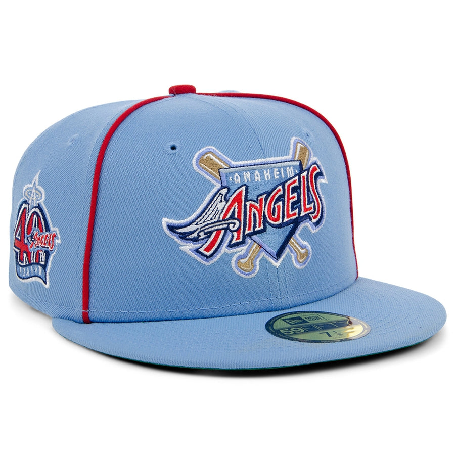 New Era x Lids HD  Anaheim Angels Powder Blue Pipe 2022 59FIFTY Fitted Cap