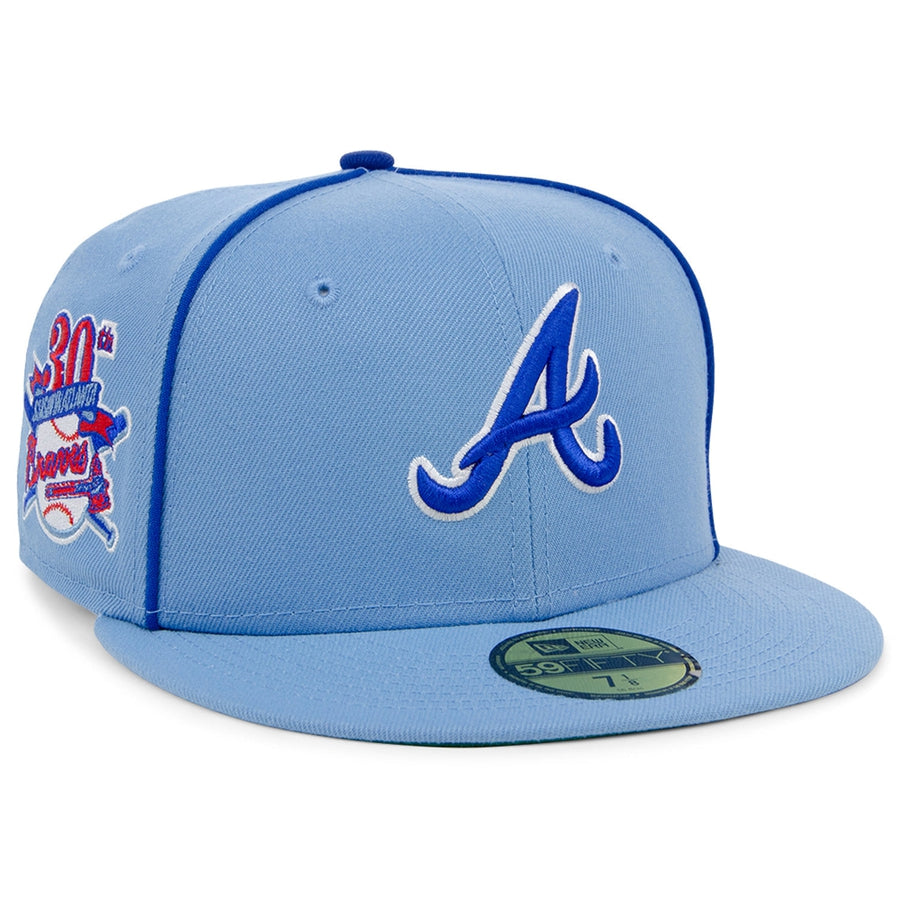 New Era x Lids HD  Atlanta Braves Powder Blue Pipe 2022 59FIFTY Fitted Cap