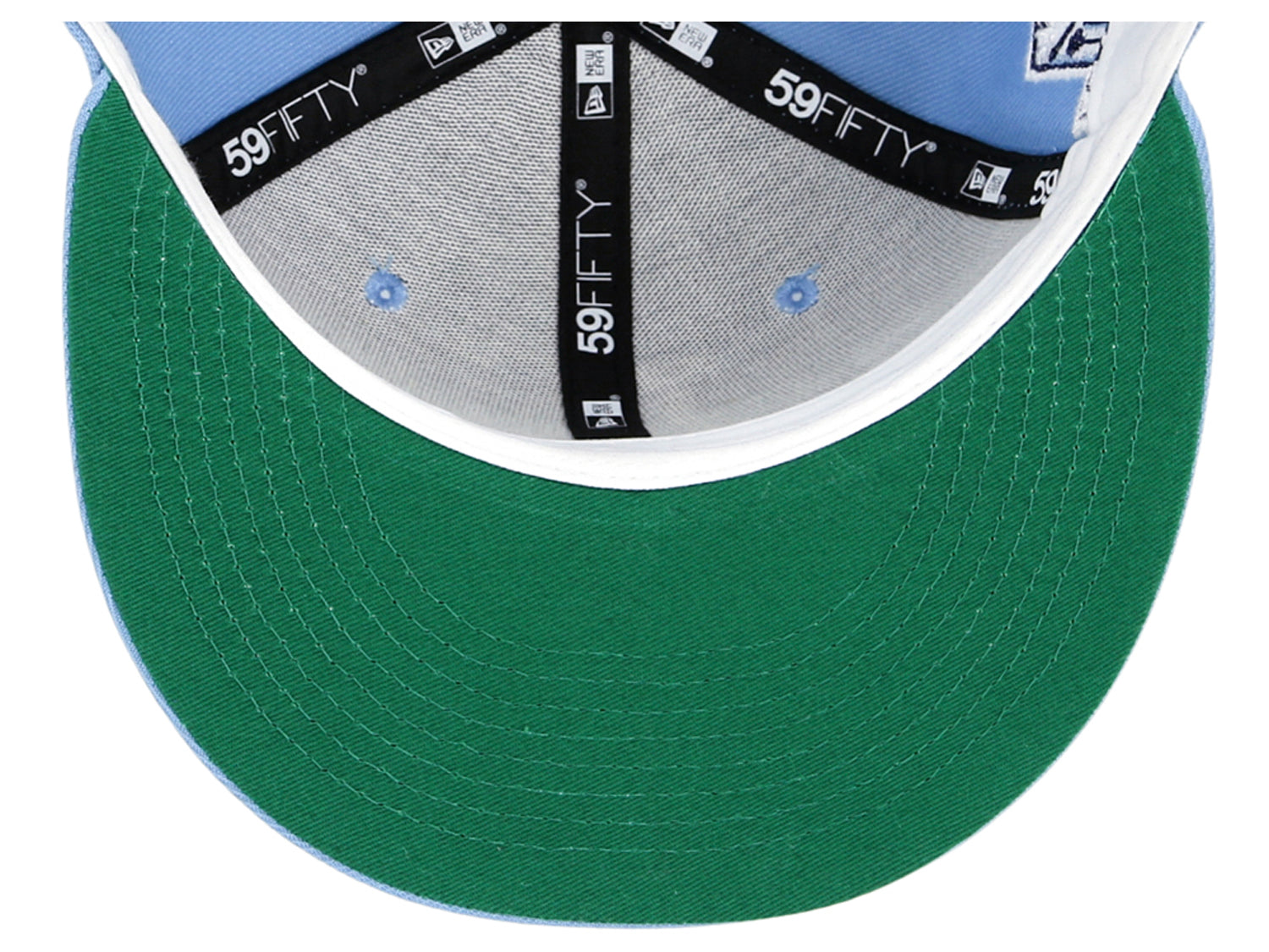 Mitchell and Ness PIPING Green-White Fitted Hat