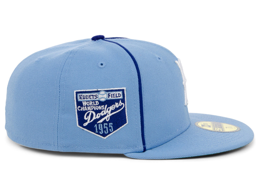 New Era x Lids HD  Brooklyn Dodgers Powder Blue Pipe 2022 59FIFTY Fitted Cap