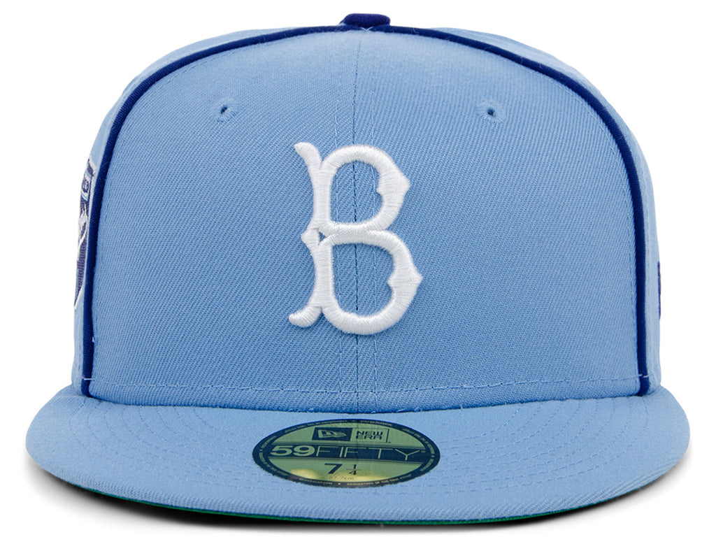 New Era x Lids HD  Brooklyn Dodgers Powder Blue Pipe 2022 59FIFTY Fitted Cap