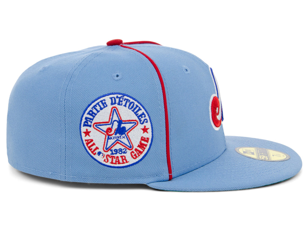 New Era x Lids HD  Montreal Expos Powder Blue Pipe 2022 59FIFTY Fitted Cap