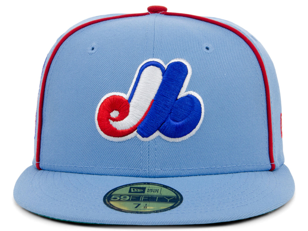 New Era x Lids HD  Montreal Expos Powder Blue Pipe 2022 59FIFTY Fitted Cap