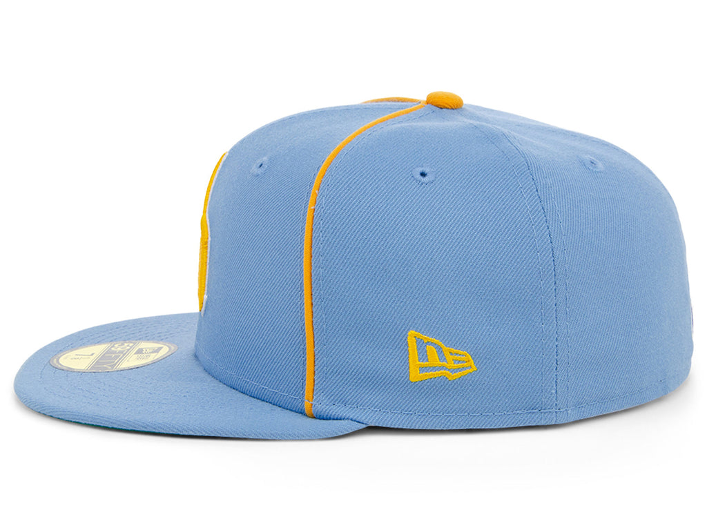 New Era x Lids HD  Seattle Mariners Powder Blue Pipe 2022 59FIFTY Fitted Cap