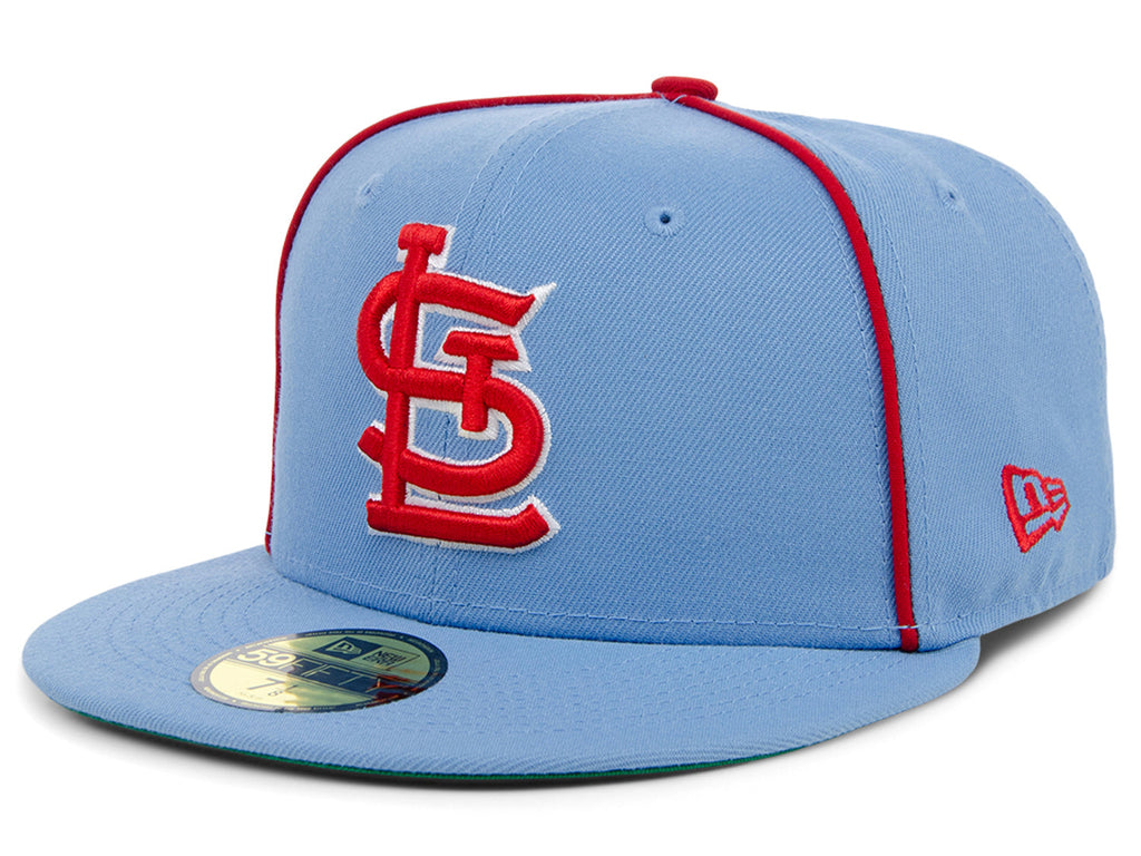 New Era x Lids HD  St. Louis Cardinals Powder Blue Pipe 2022 59FIFTY Fitted Cap