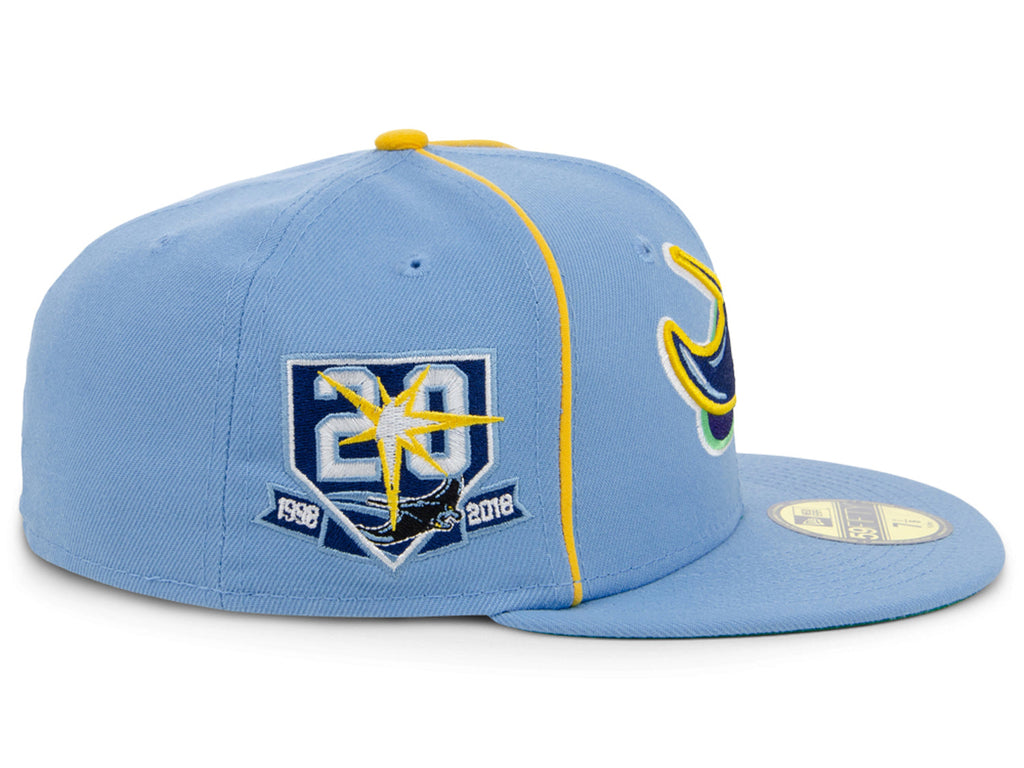 New Era x Lids HD  Tampa Bay Rays Powder Blue Pipe 2022 59FIFTY Fitted Cap