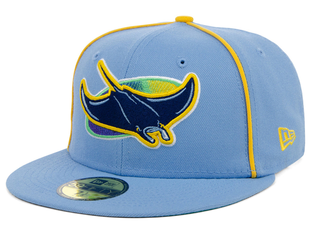 New Era x Lids HD  Tampa Bay Rays Powder Blue Pipe 2022 59FIFTY Fitted Cap