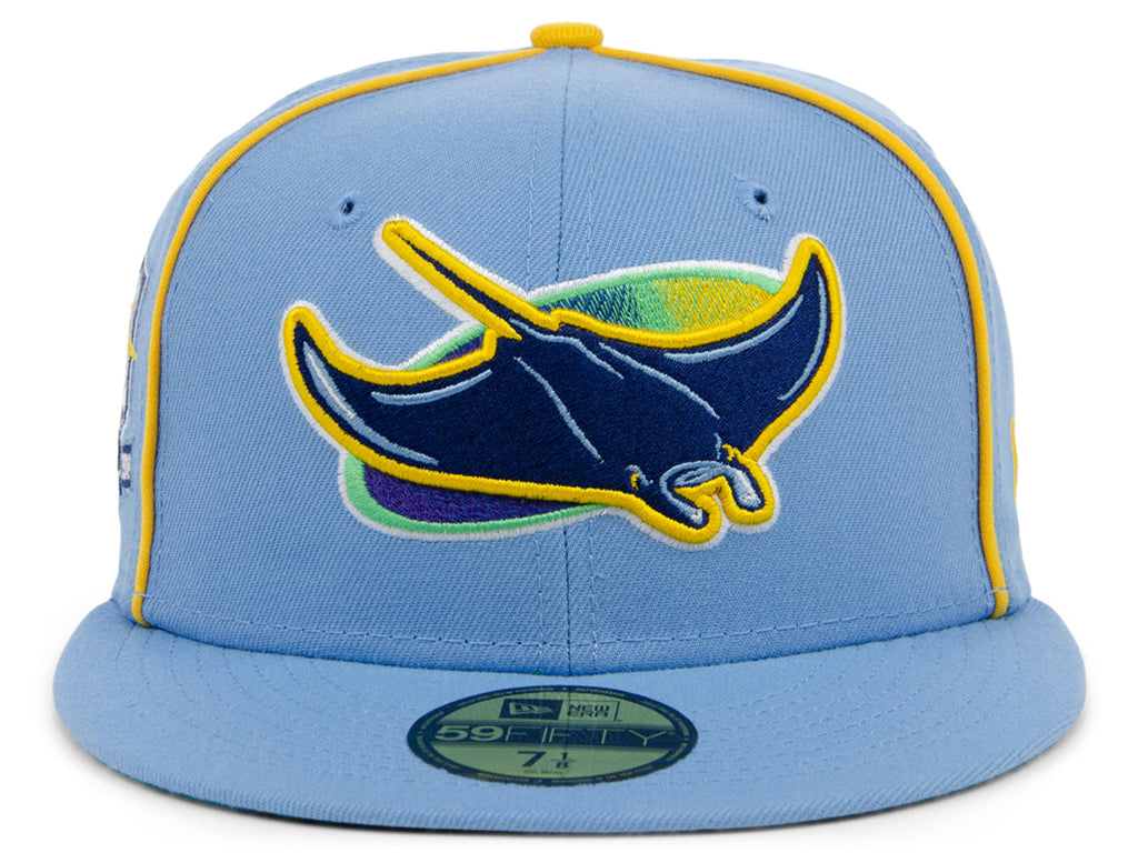 New Era x Lids HD  Tampa Bay Rays Powder Blue Pipe 2022 59FIFTY Fitted Cap