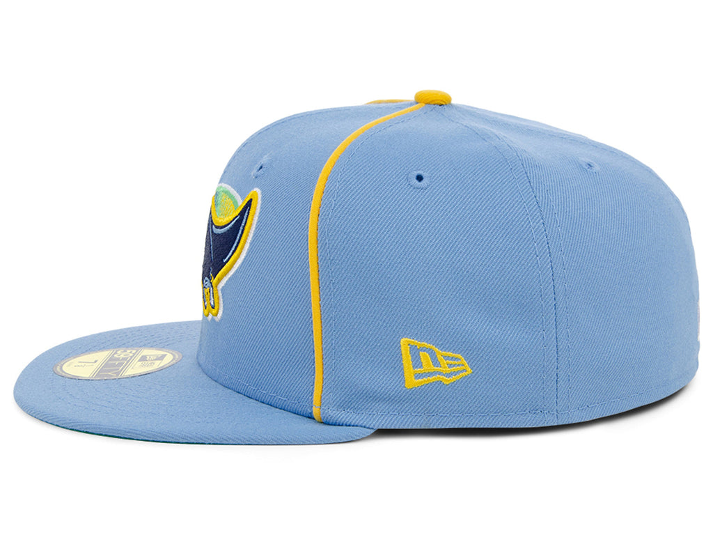 New Era x Lids HD  Tampa Bay Rays Powder Blue Pipe 2022 59FIFTY Fitted Cap