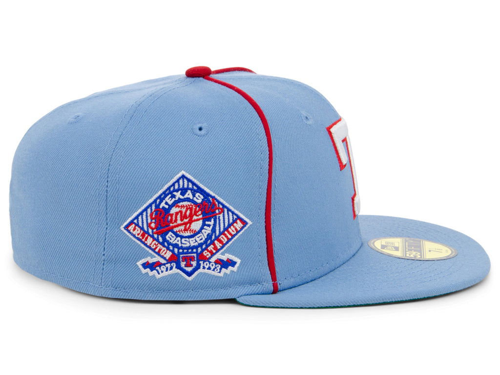 New Era x Lids HD  Texas Rangers Powder Blue Pipe 2022 59FIFTY Fitted Cap