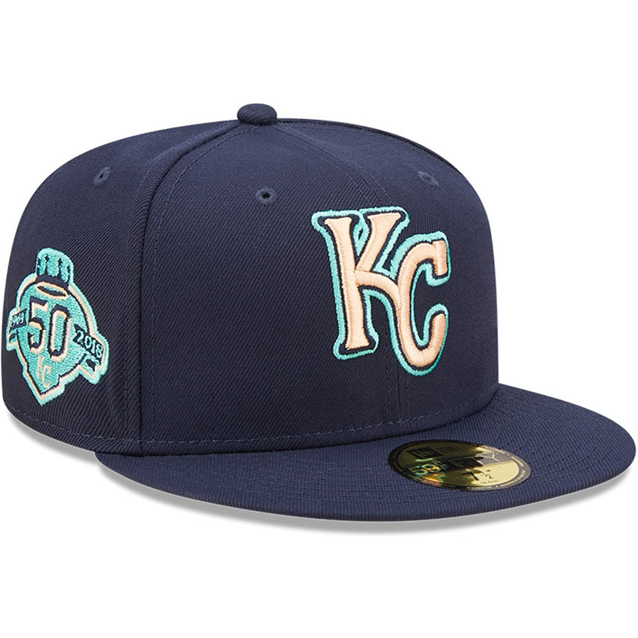 New Era x Lids HD  Kansas City Royals Oceanside Peach 2022 59FIFTY Fitted Cap