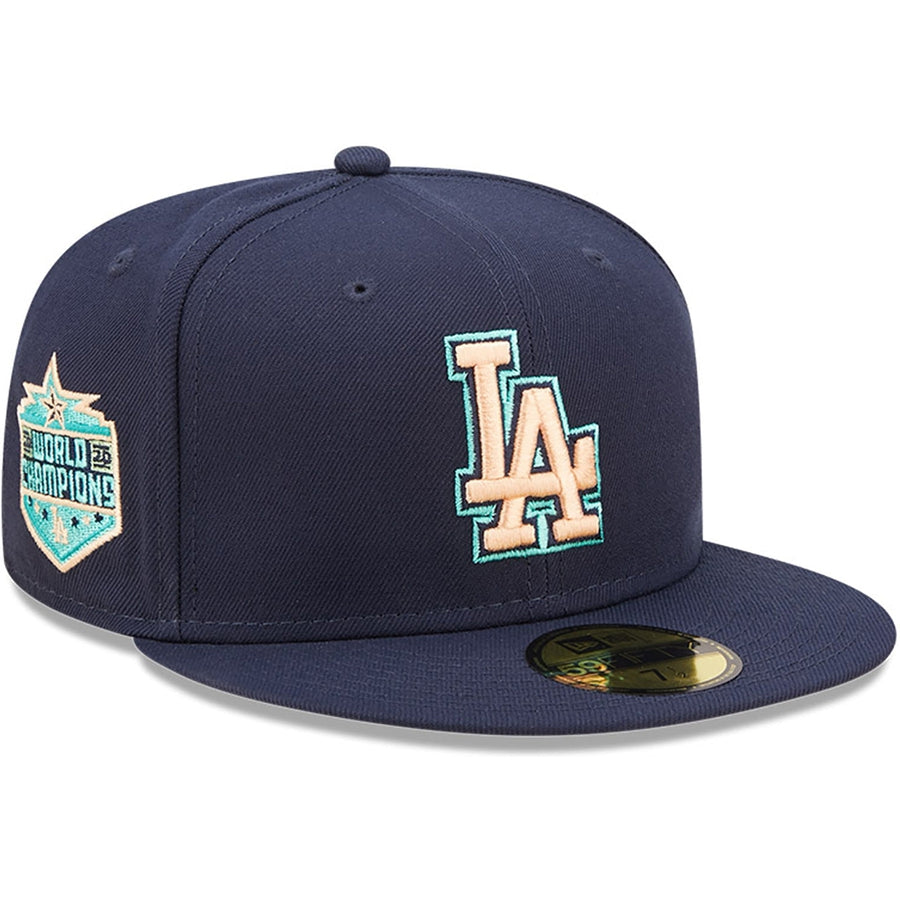 LA fitted cap green patch - World Series Patch MLB Cap 59Fifty LA