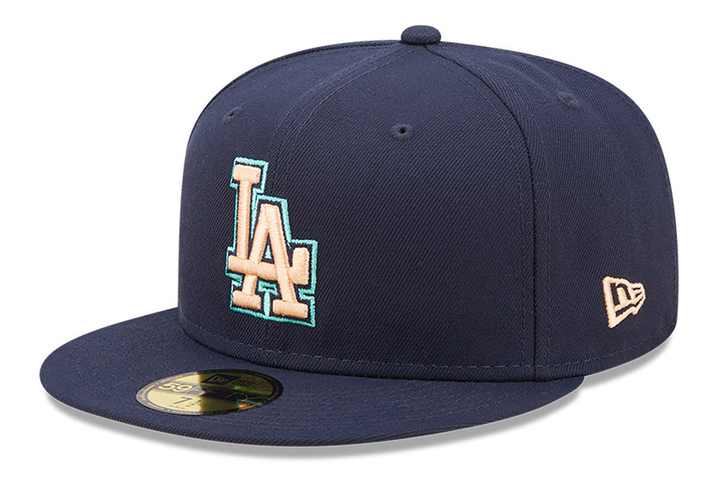 New Era x Lids HD  Los Angeles Dodgers Oceanside Peach 2022 59FIFTY Fitted Cap