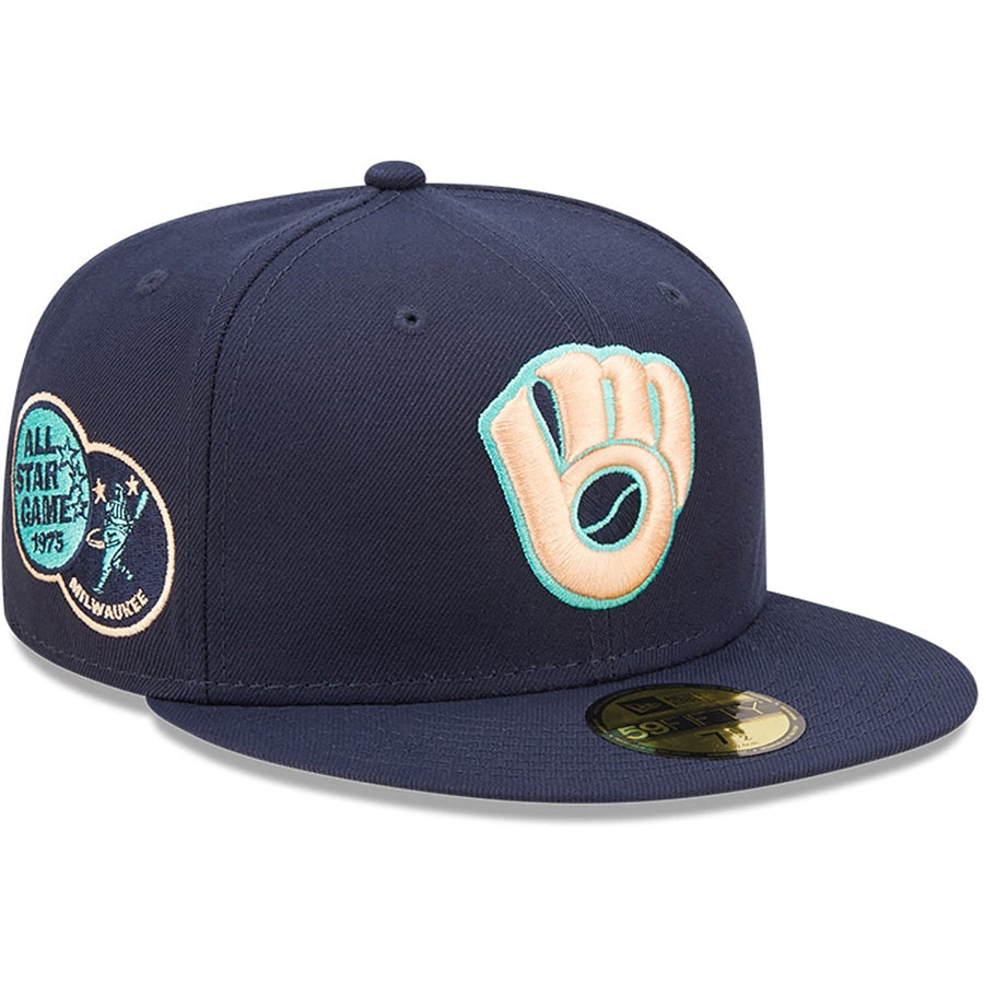 New Era x Lids HD  Milwaukee Brewers Oceanside Peach 2022 59FIFTY Fitted Cap