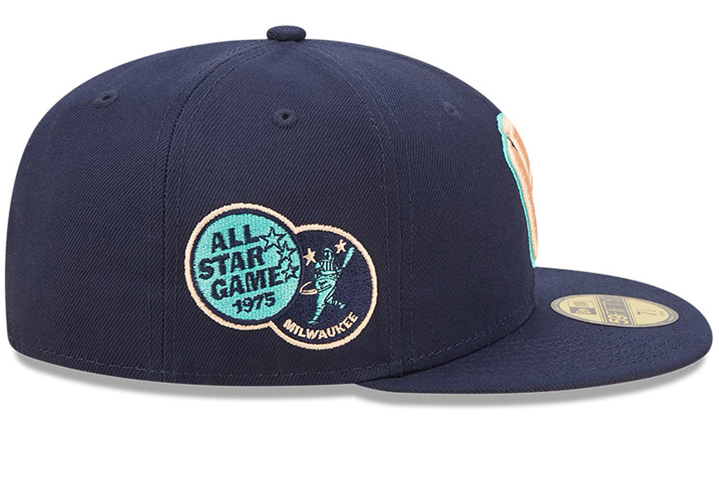 New Era x Lids HD  Milwaukee Brewers Oceanside Peach 2022 59FIFTY Fitted Cap