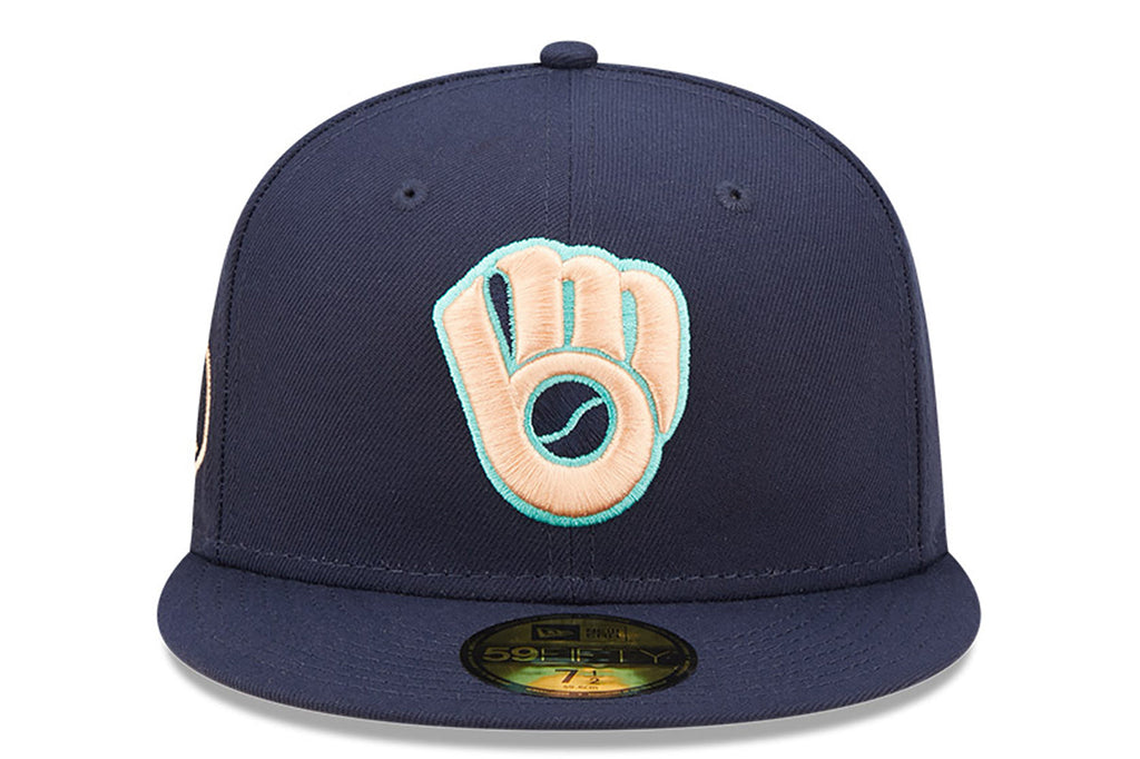 New Era x Lids HD  Milwaukee Brewers Oceanside Peach 2022 59FIFTY Fitted Cap