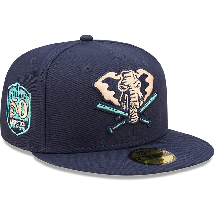 New Era x Lids HD  Oakland Athletics Oceanside Peach 2022 59FIFTY Fitted Cap