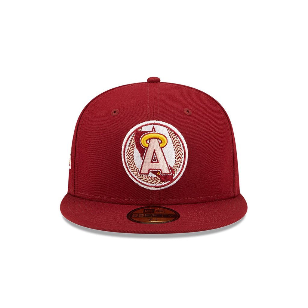 New Era x Lids HD  California Angels Cardinal Sunshine 2022 59FIFTY Fitted Cap