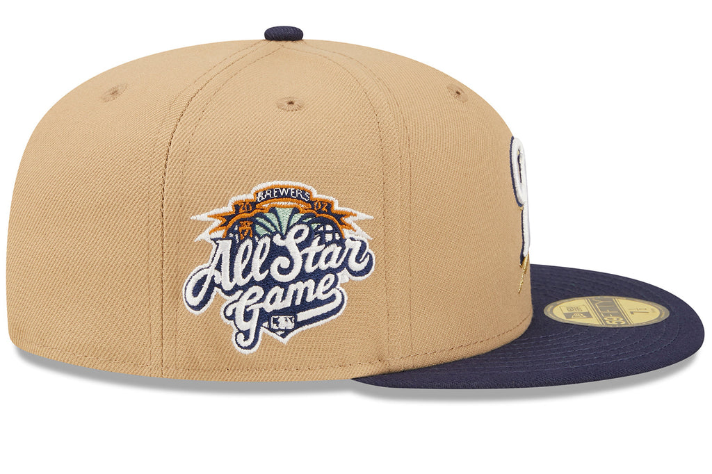 New Era x Lids HD  Milwaukee Brewers Classic Camel 2022 59FIFTY Fitted Cap