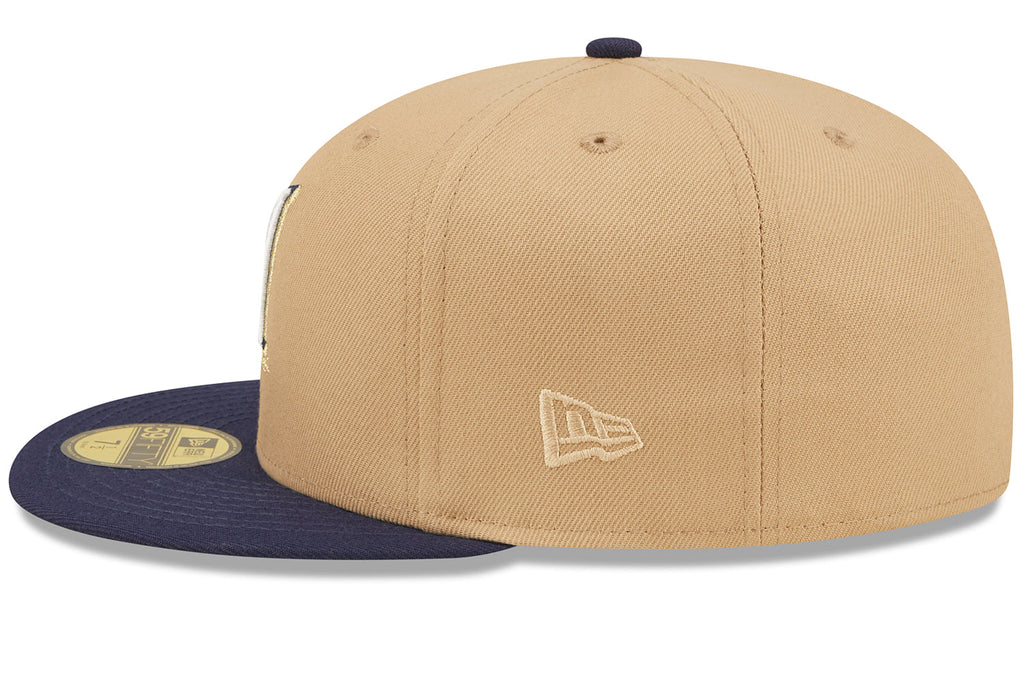 New Era x Lids HD  Milwaukee Brewers Classic Camel 2022 59FIFTY Fitted Cap