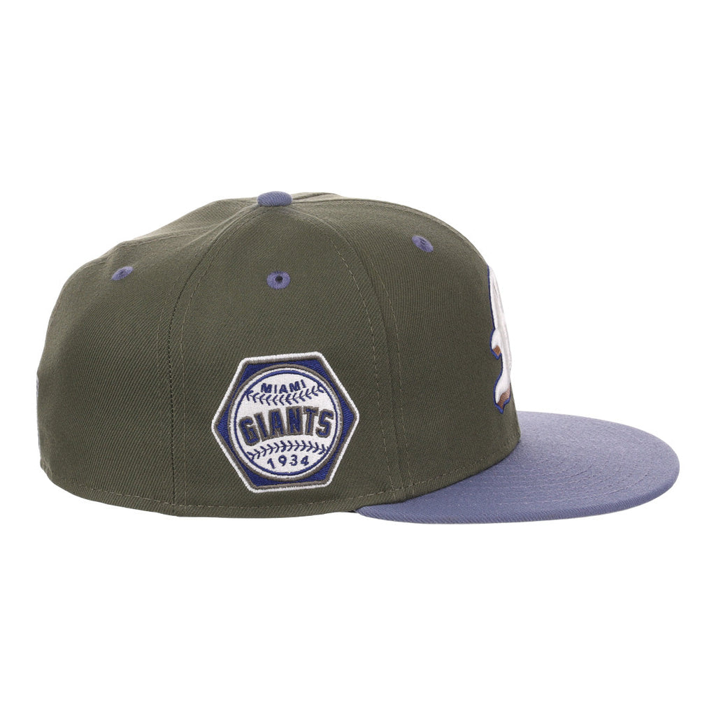 Ebbets Miami Giants NLB Mossy Slate Fitted Hat