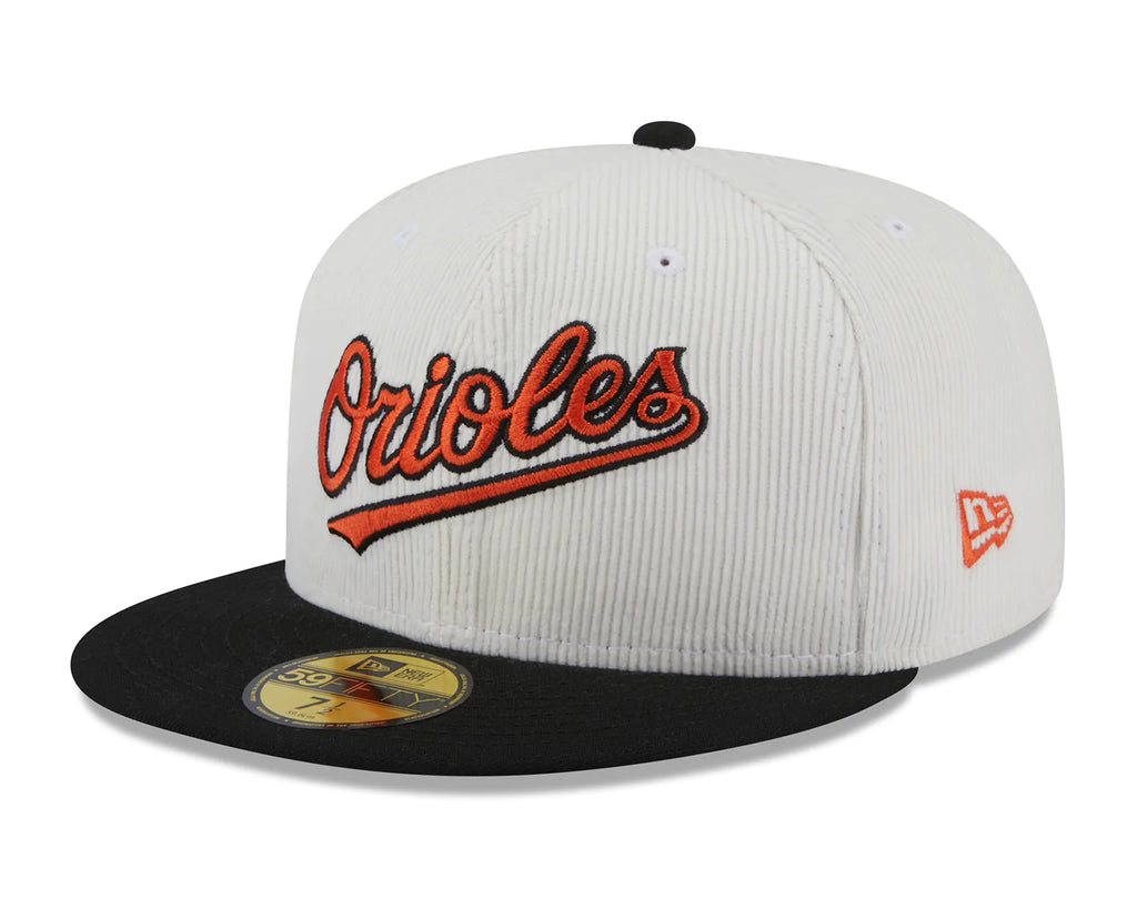 New Era x Lids HD Baltimore Orioles Cord Script 2023 59FIFTY Fitted Cap