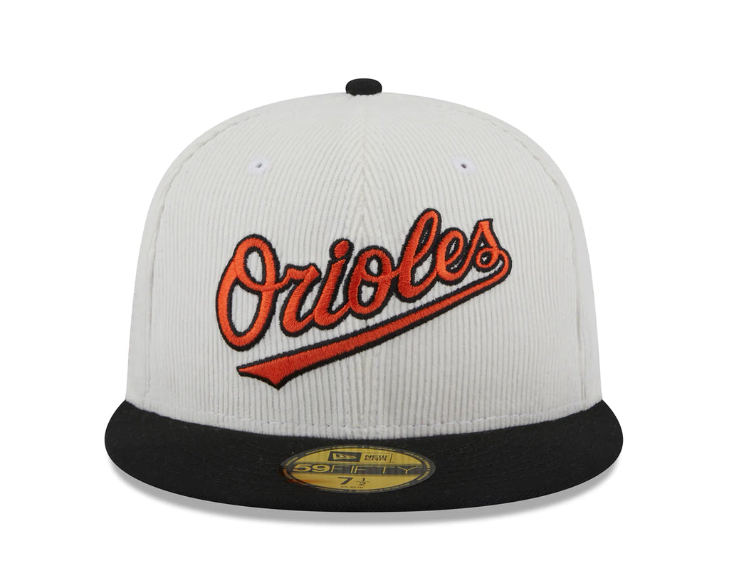 New Era x Lids HD Baltimore Orioles Cord Script 2023 59FIFTY Fitted Cap