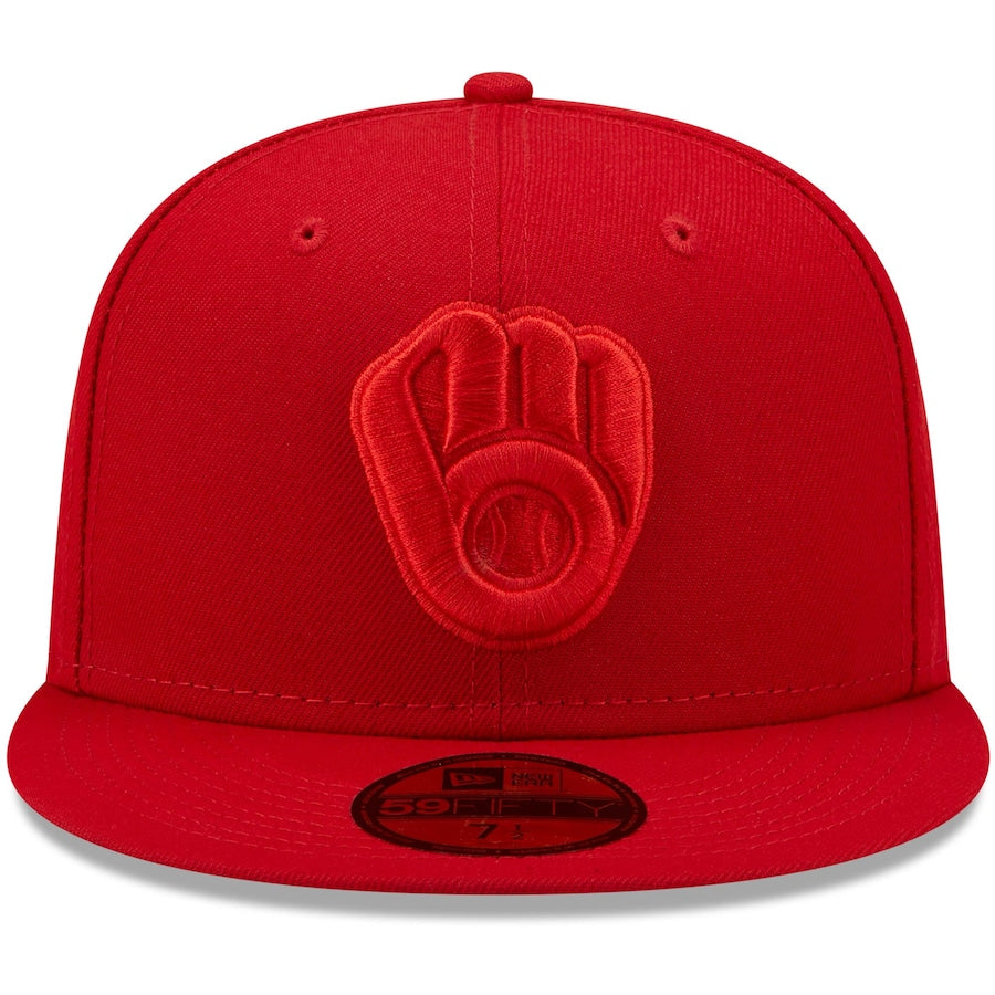 New Era Milwaukee Brewers Scarlet Red Color Pack 59FIFTY Fitted Hat