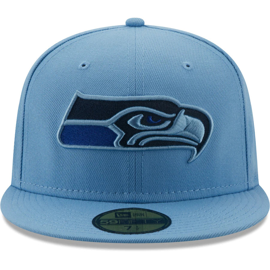 New Era Seattle Seahawks Light Blue 40 Seasons The Pastels 59FIFTY Fitted Hat