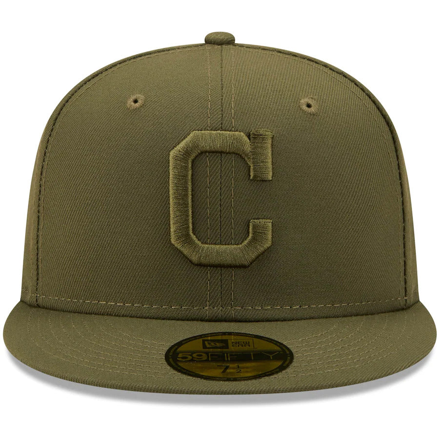 New Era Cleveland Indians Olive Color Pack 59FIFTY Fitted Hat