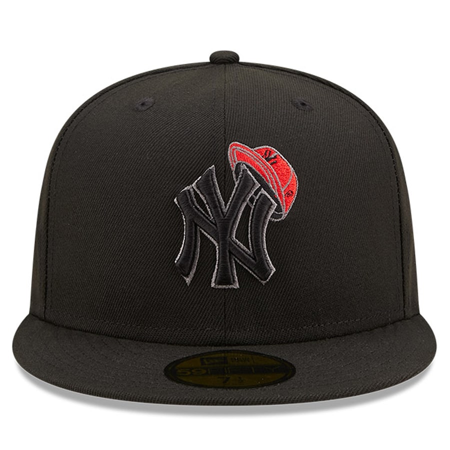 New Era Black New York Yankees 100th Anniversary Patch Blackout Pop Un