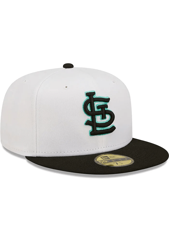 New Era St. Louis Cardinals White/Black Two-Tone Color Pack 59FIFTY Fitted Hat