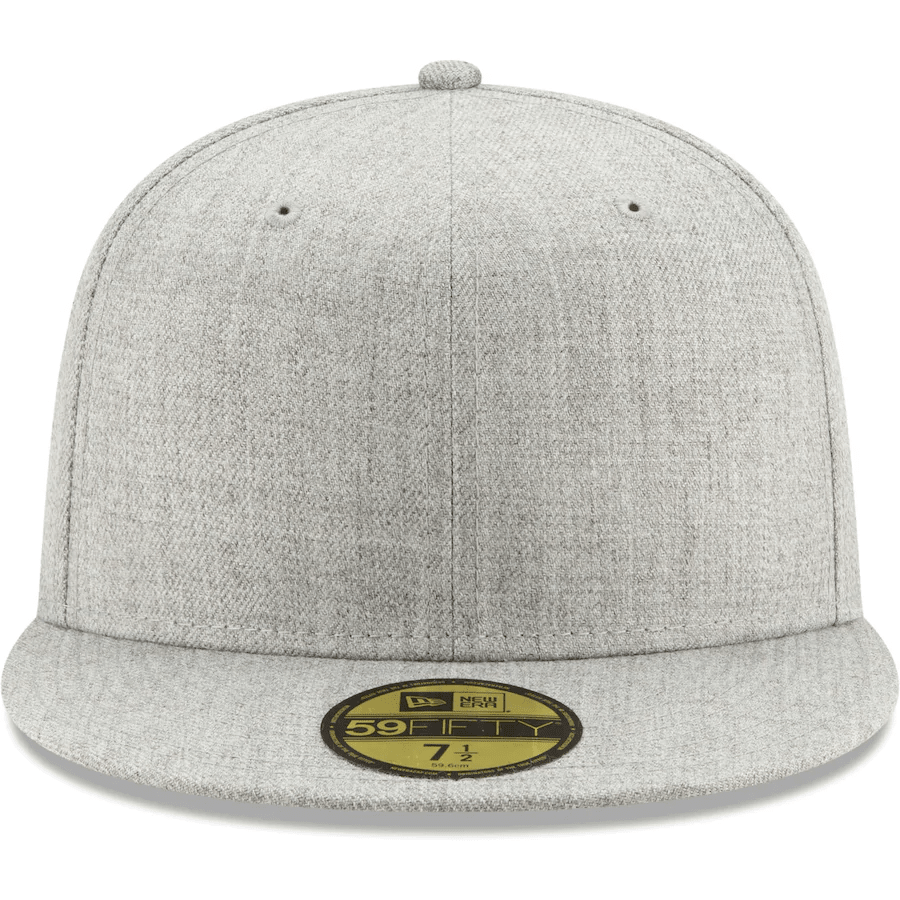 New Era 59FIFTY-BLANK Solid Light Grey Fitted Hat