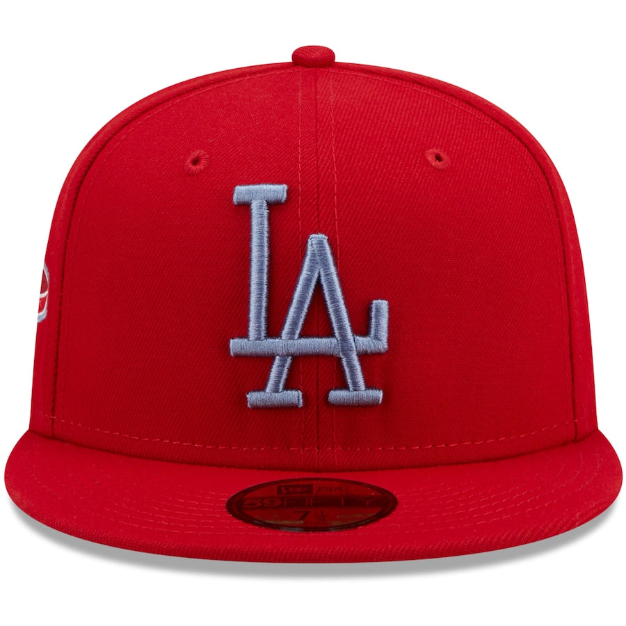 New Era Los Angeles Dodgers Scarlet Red 1959 MLB All-Star Game Blue Undervisor 59FIFTY Fitted Hat