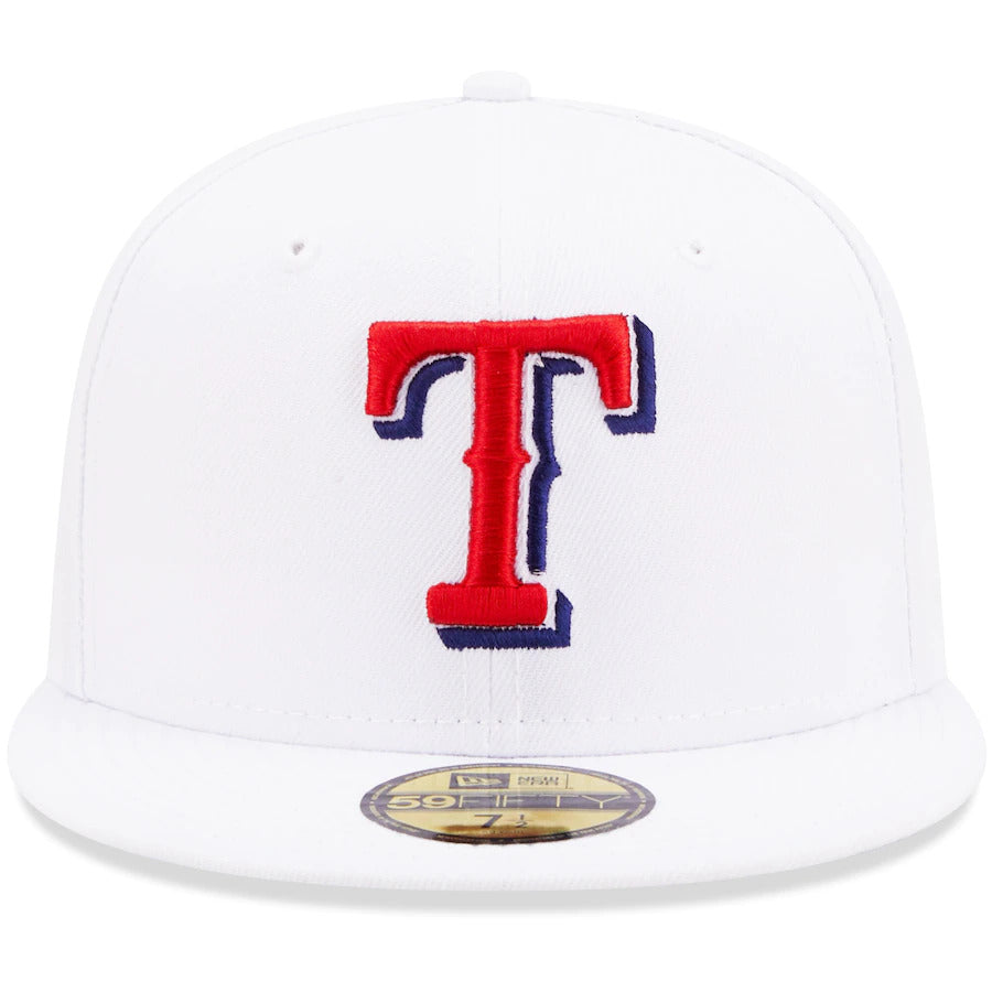 New Era White Texas Rangers 1995 MLB All-Star Game Patch Undervisor 59FIFTY Fitted Hat