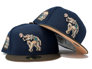 New Era Oakland Athletics Stomper 50th Anniversary Light Navy/Brown/Peach 59FIFTY Fitted Hat