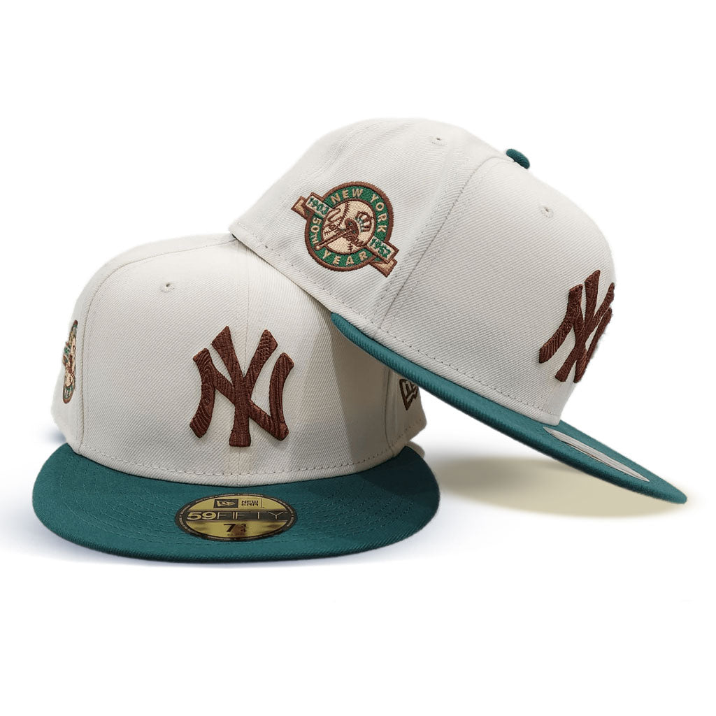 New Era New York Yankees 50 Year Off-White/Green 59FIFTY Fitted Hat