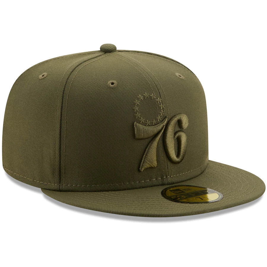 New Era Philadelphia 76ers Olive Color Pack 59FIFTY Fitted Hat