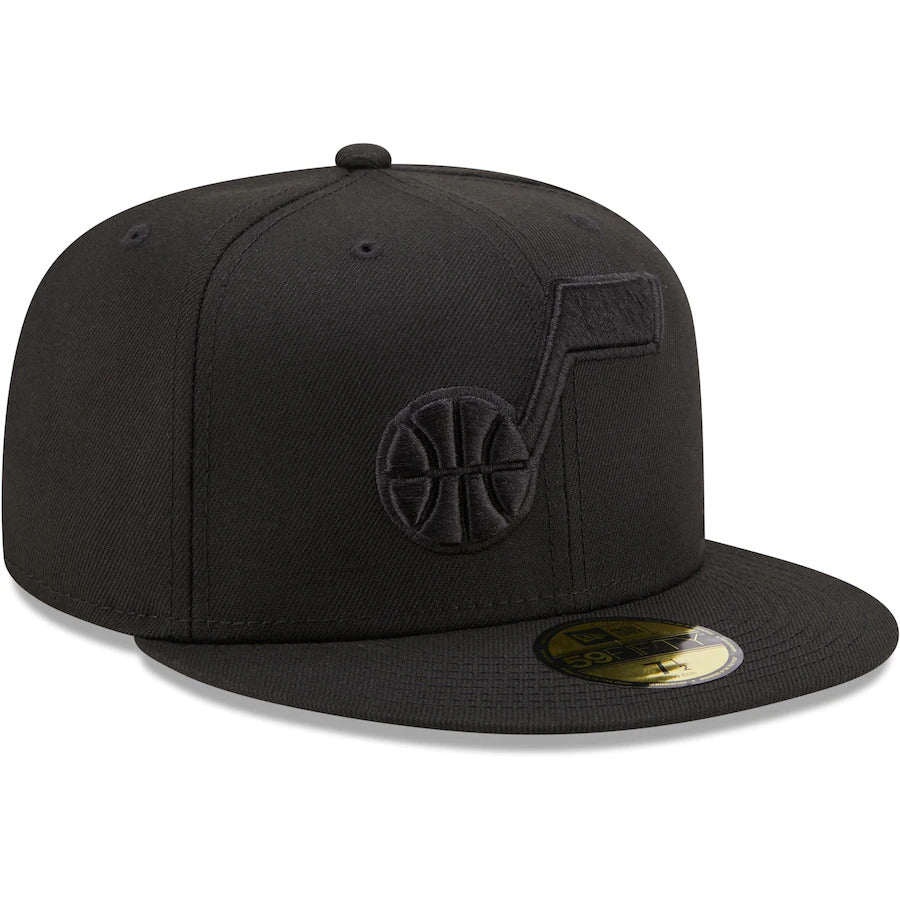 New Era Utah Jazz All Black Color Pack 59FIFTY Fitted Hat