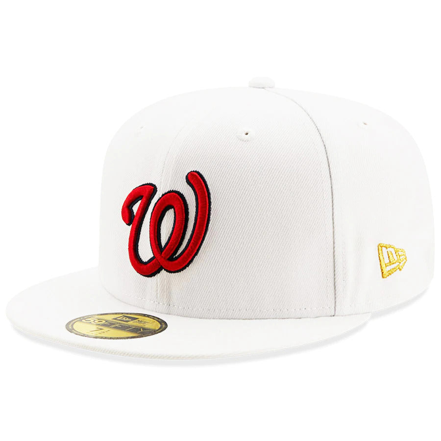 New Era White Washington Senators 1969 MLB All-Star Game Patch Undervisor 59FIFTY Fitted Hat