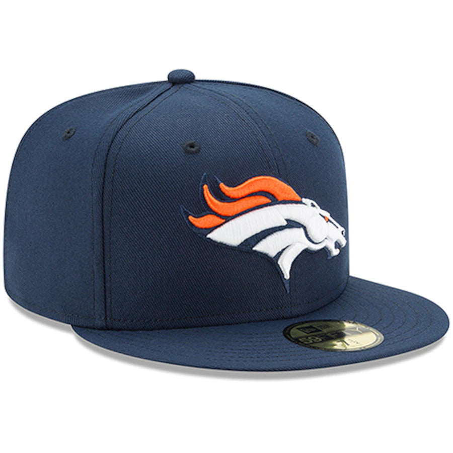 New Era Denver Broncos Navy Omaha 59FIFTY Fitted Hat