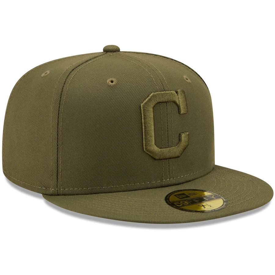 New Era Cleveland Indians Olive Color Pack 59FIFTY Fitted Hat