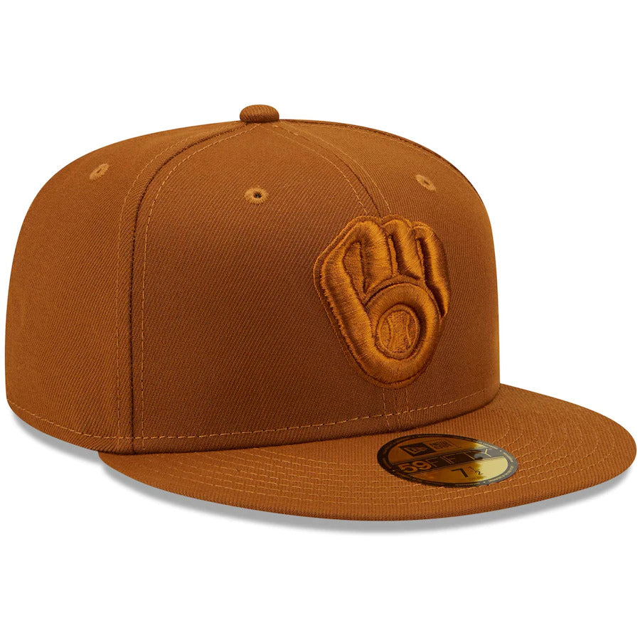 New Era Milwaukee Brewers Brown Color Pack 59FIFTY Fitted Hat